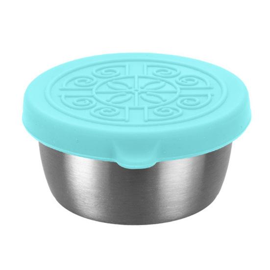 1 sada 40ml šálku na omáčky se silikonovým víčkem Dobré utěsnění Netěsnost Venkovní piknik Přenosná nádoba na salát Denní použití