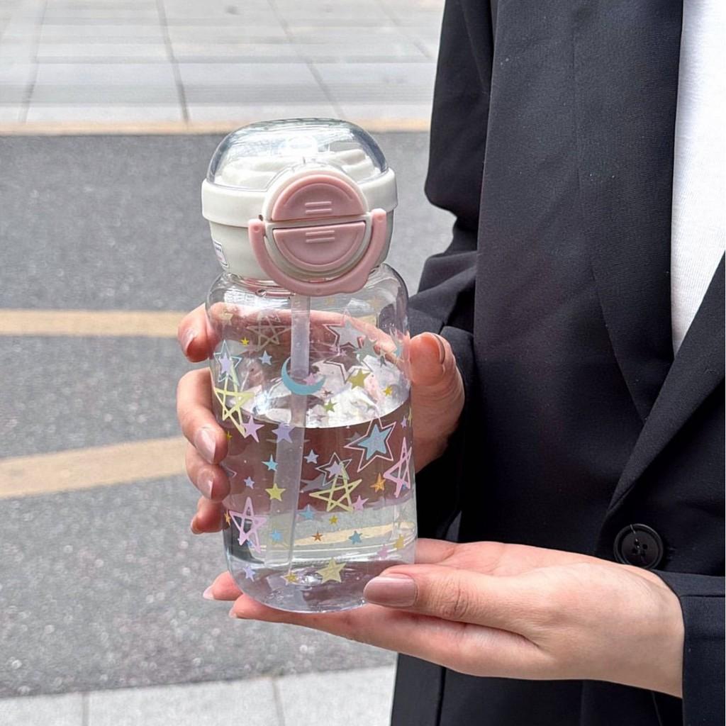 Plastic Double Drink Cup With Cartoon Pattern For Office And Home Use