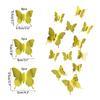 12 szt./zestaw Naklejki ścienne lustrzane Naklejka ścienna 3D Motyl Sztuka do pokoju dziecięcego Dekoracja ściany domu Naklejka na lodówkę Przyjęcie weselne