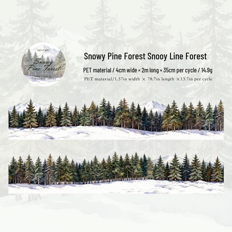Mò Mò PET Irregular Shape Tape - Snow Country Chronicle Winter Series (6 Styles)