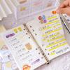 Abnehmbares Cartoon-Notizbuch mit losem Blatt, kariertem Papier und Stickern für das Schüler-Journaling