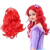 Girls Princess Mermaid Wig with Starfish Hairpins Long Curly Halloween Princess Costume Dress Up Accessories Anime Cosplay Wigs