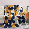 1Pc Simple Geometry Print Flannel Blanket, High quality Comfortable for All Seasons, Home Decor, Warmth and Comfort, Perfect for Christmas Gifts W23