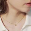 JUDY AND PAUL [925 Silver] Muse Simple All-Silver Waterdrop Necklace