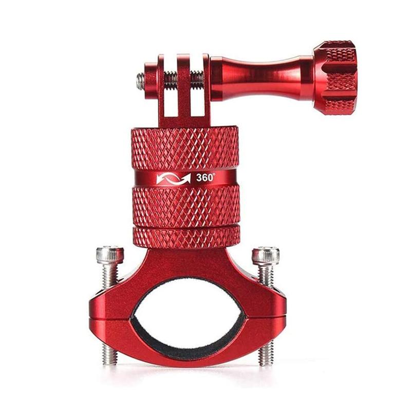 360 Degrees Rotary Aluminum Bike Bicycle Handlebar Mount for Gopro Hero 13 12 11 10 9 4Session 1/4 Screw Action Camera Mounting
