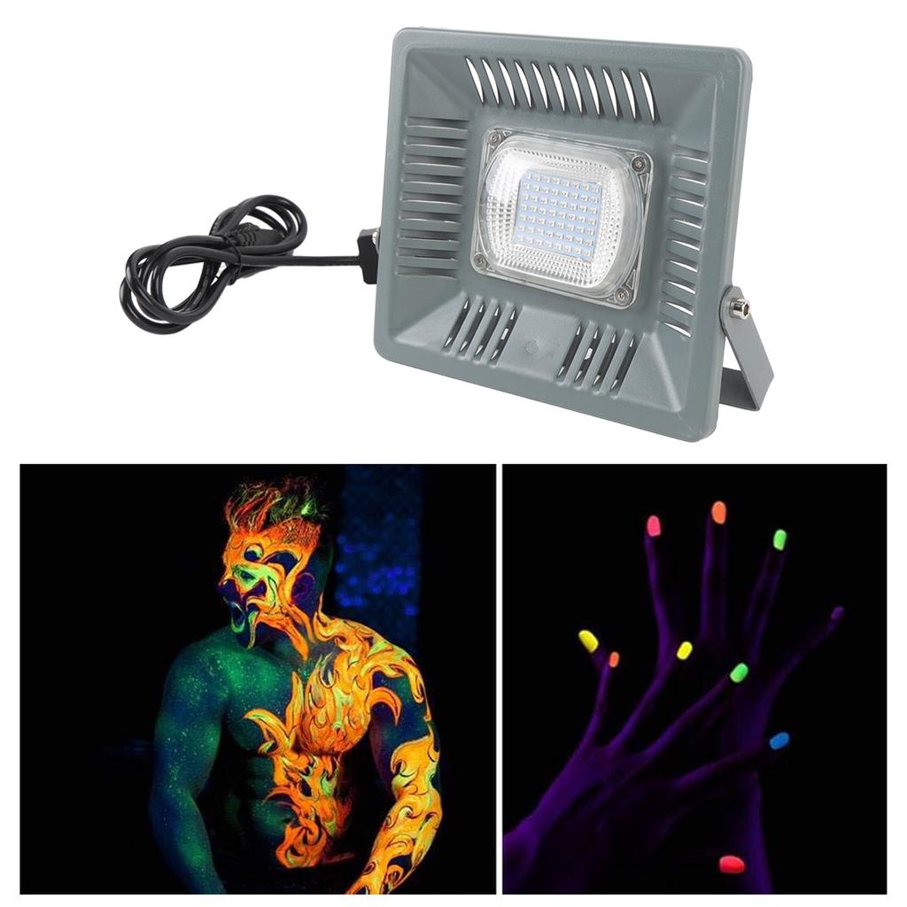 Violet LED Black Light Aluminum Alloy 50W 385 to 400nm IP65 Waterproofing Blacklight Flood Light for Party   Bar