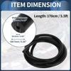 INFINAUTO 5.5FT 1/16" 2mm ID 2.5mm Thick Car Vacuum Line Silicone Black High Temperature Engine Silicone Vacuum Tube Hose