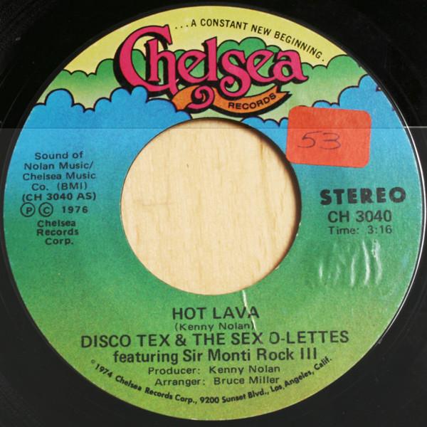 7inch Record DISCO TEX & HIS SEX-O-LETTES, SIR M - Hot Lava CH3040 Chelsea Records 1976 US Soul/Funk Used