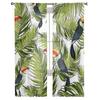Toucan And Palm Branches Sheer Curtain For Living Room Bedroom Voile Curtains For Window Organza Curtains Party Tulle Drapes