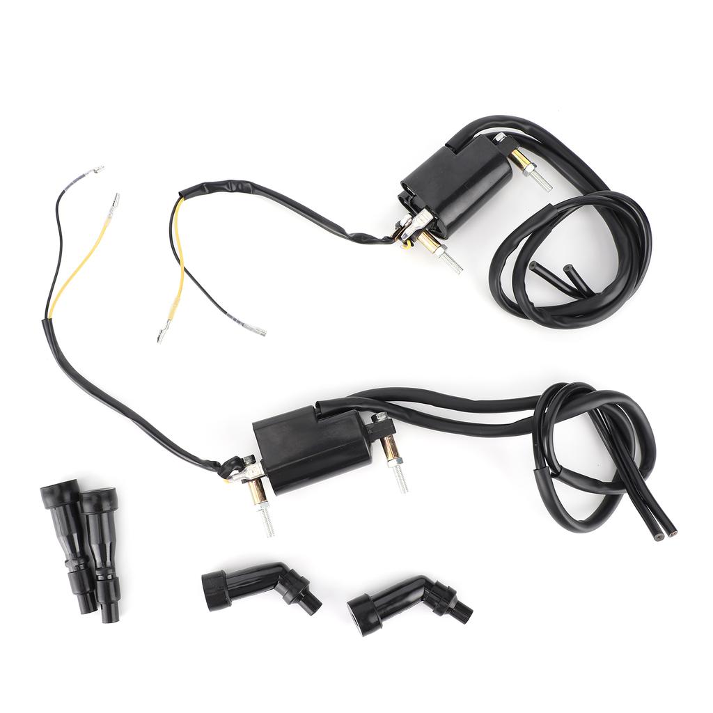 2 Stück Zündspulen 4 Stück Kappen 3341045012 Passend für Suzuki GS550 GS750 GS850 GS1000