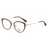 Flat Glasses Street Shot Cat Eye Anti-Blue Light Gradual Change Color Optical Frame Tq5740
