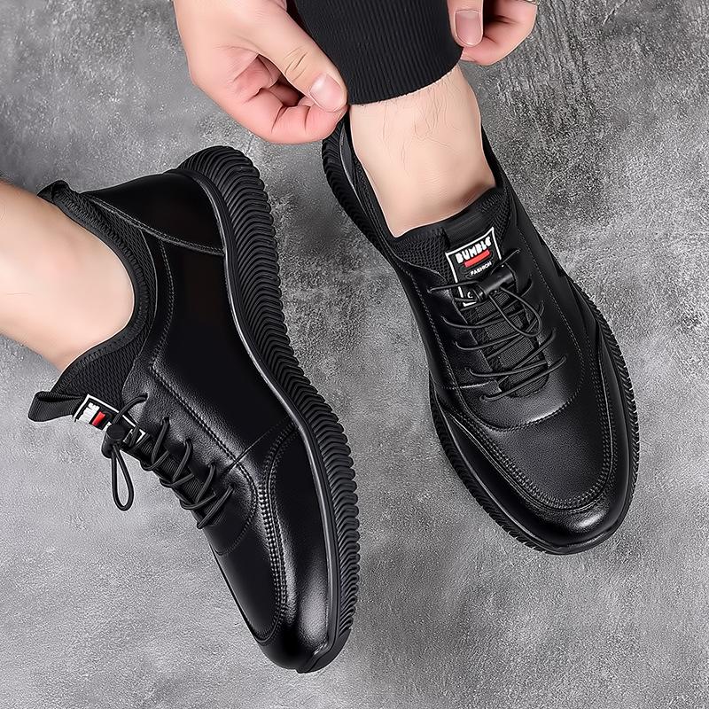 Men's Leather Shoes 2025 Season New Leather One-pedal Business Casual Men's Shoes Soft-sided Shoes