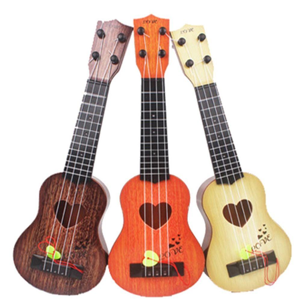 4 Strings Ukulele Musical Instrument Yukrili Adjustable String Knob Simulation Ukulele Playable Classical Small Guitar