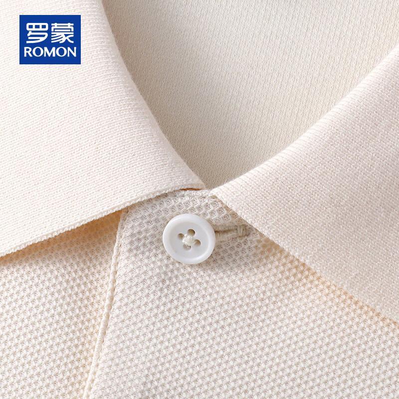 ROMON Men's Heavyweight Pure Cotton Short Sleeve Polo Shirt