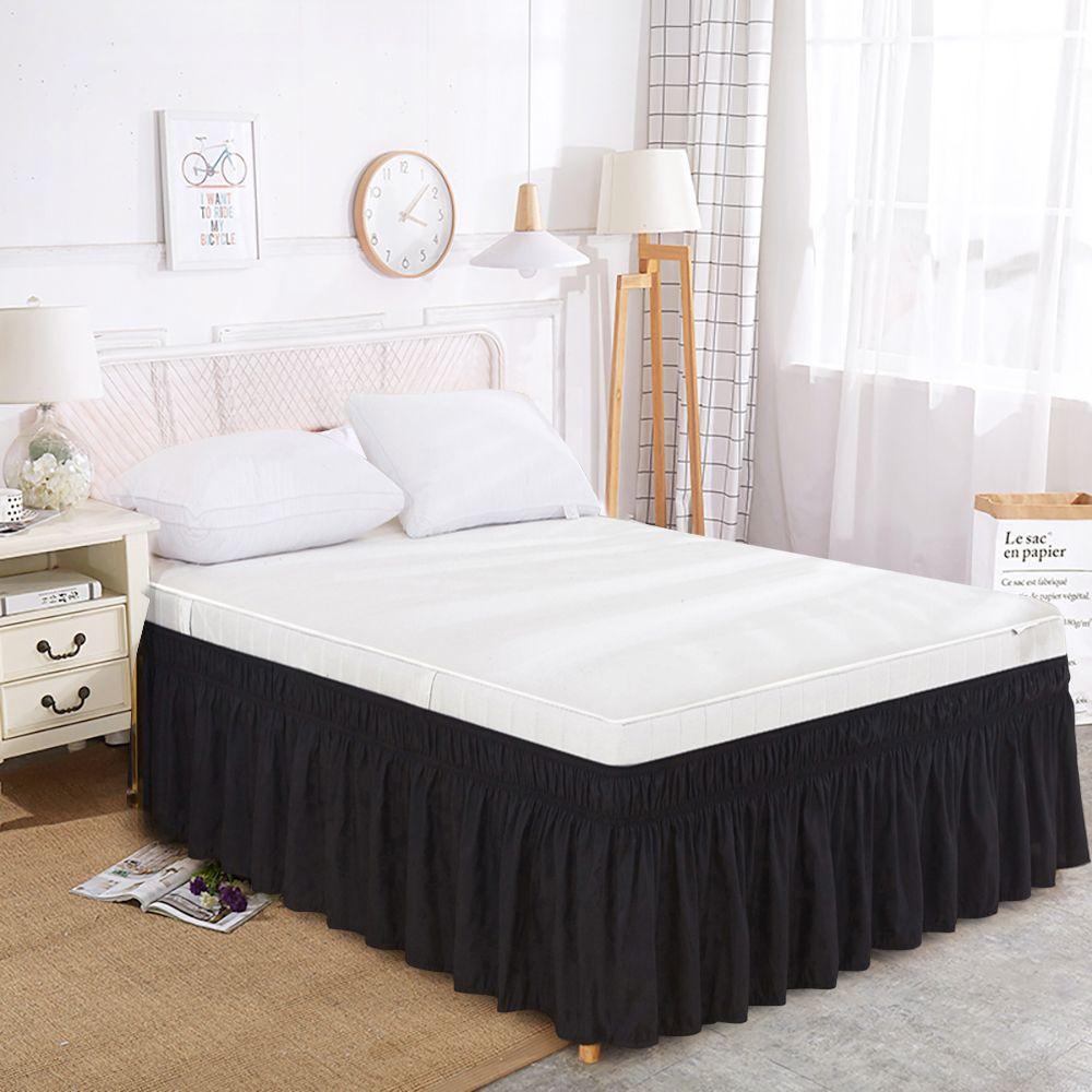Elastic Bed Skirt Solid Color Ruffled Bed Skirt Elastic Bed Skirt Multiple Colors Multiple Sizes