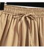 Women's Khaki Wide-Leg A-Line Shorts - Summer 2025 Collection, Loose Fit, Lightweight, Large Size, Five-Point Length