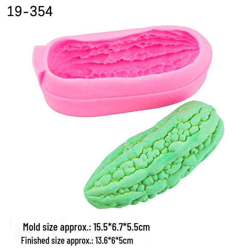 Large & Small Corn Bitter Gourd Epoxy Mousse Cake Mold for DIY Baking