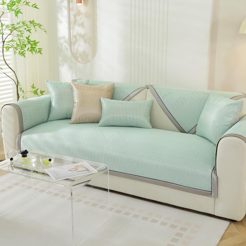 Summer Ice Silk Sofa Cushion Light Luxury High-end Cold Feeling Sofa Cover Summer Mat Summer Cushion Cushion