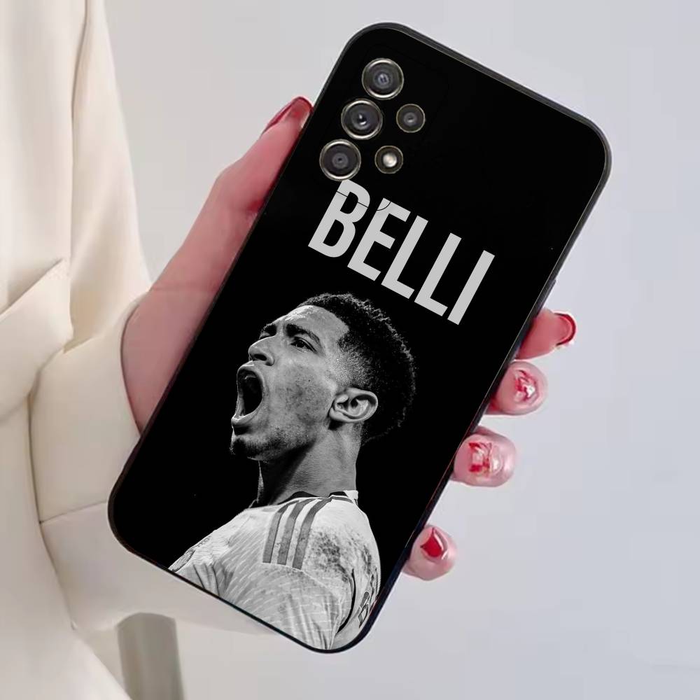 J-Jude F-Football Bellinghams Phone Case For Samsung S25,S24,S21,S22,S23,S30,Ultra,S20,Plus,Fe,Lite,Note,10,Black Cover