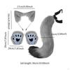 Animal Ears and Tail Set Cosplay Props Paw Gloves for Festival Stage Performance