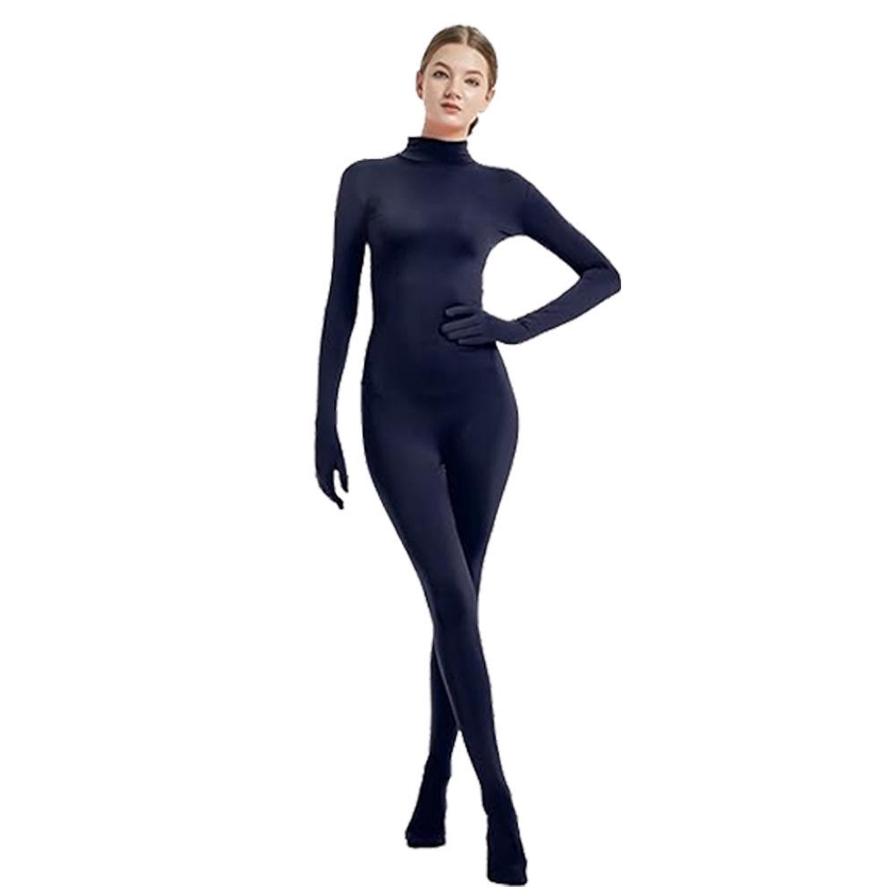 Spider-Man Fluoreszierender Zentai Halbkopf-Bodysuit Jumpsuit für Bühnenauftritt