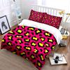 Bright Leopard Print Fashion Set Kid'S And Adults' Bedroom Decor, Exquisite Three-Piece Bedding Set Gift