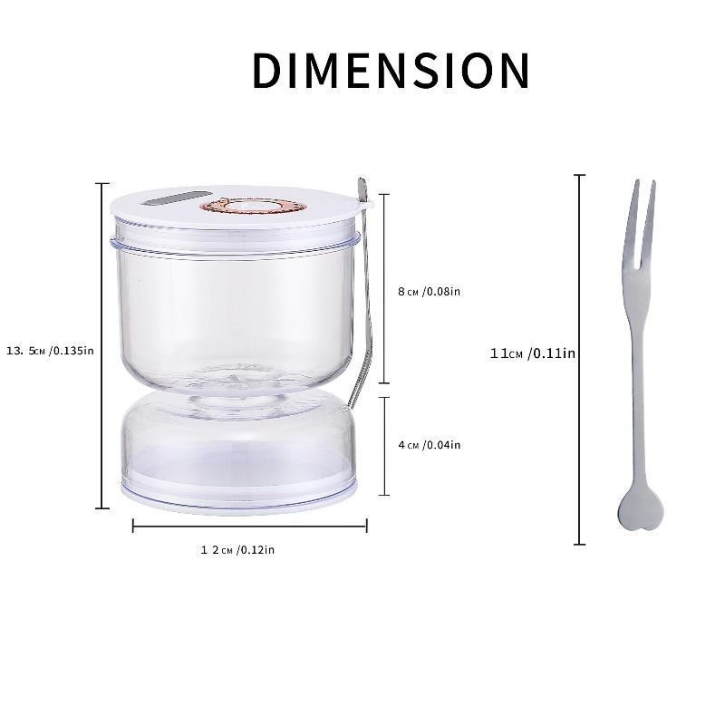 Versiegeltes Einmachglas für Pickle Home Nass- und Trockentrennung Einmachglas mit Klappbehälter und Sieb Olivenbehälter im Sanduhr-Design