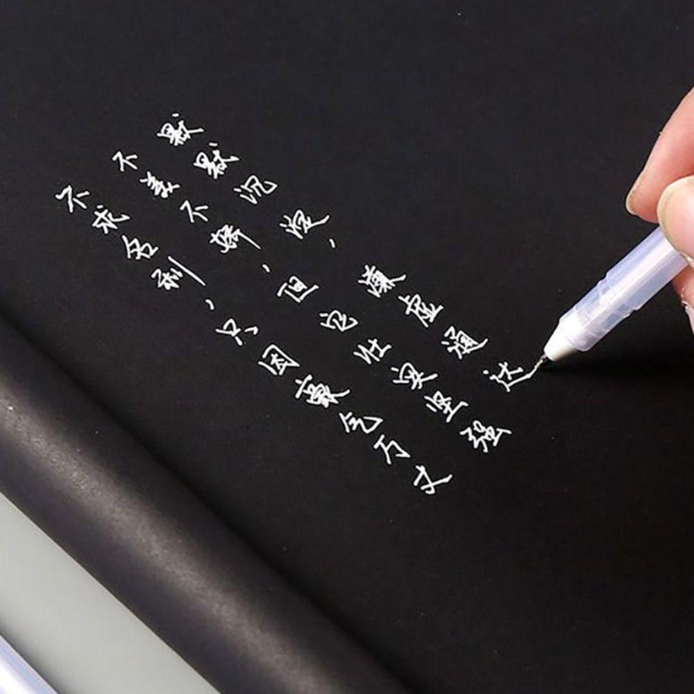 White/Gold/Silver Ink Marker Pen 0.7mm Nib Paint Marker Simple Highlighter Gel Pen  Sketching