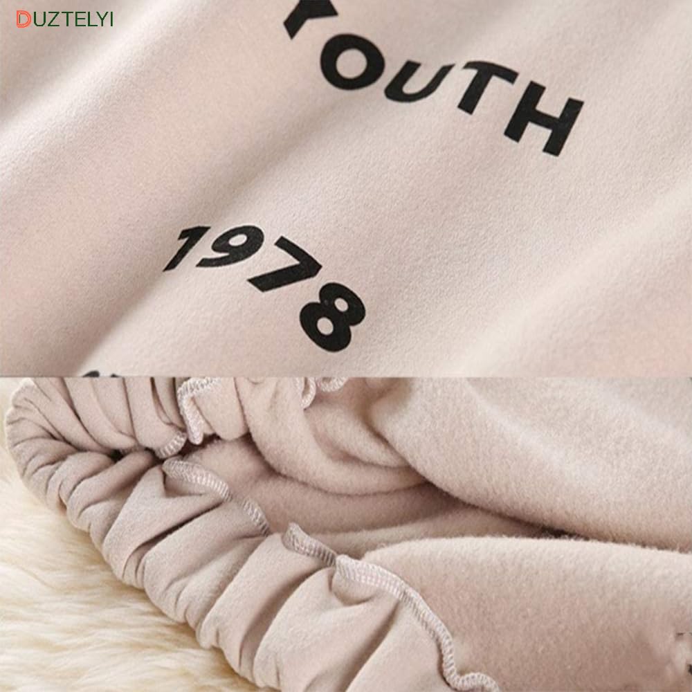 DUZTELYI Loose Cute Top for and DU834 Women's Fleece-Lined Hoodie, Fit, Oversized, Zip-Up Hoodie, Casual, Spring, Autumn, Winter, (JP, Alphabet, M,