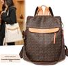 Backpack Women's Printed New Large Capacity Retro Versatile Anti-theft Travel Soft Leather Texture Backpack Backpack