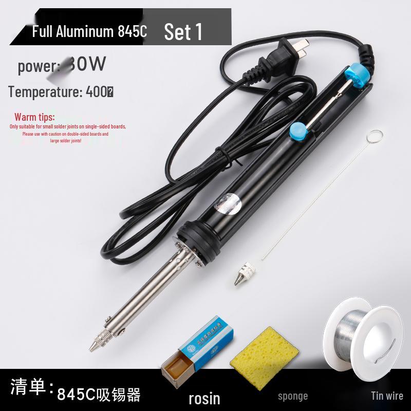 Yellow Flower Dual-Use Electric Soldering Iron & Manual Desoldering Pump 842C/845S