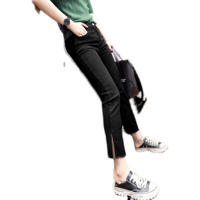 Split Straight Spring and Summer Thin Denim Leggings Women's Casual Women's Pants