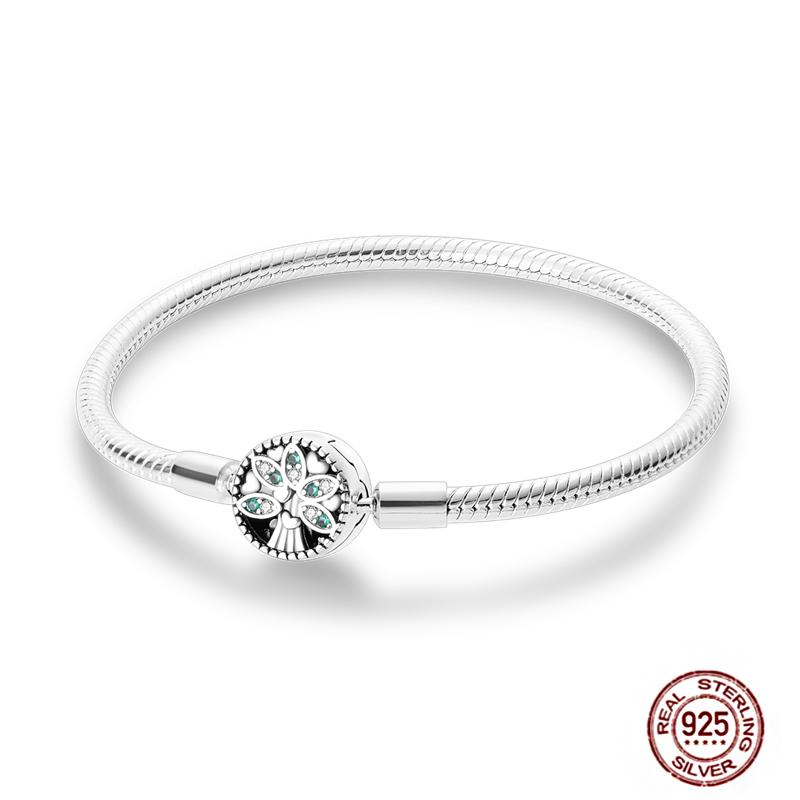 

Bracelet Silver 925 Original 17-20CM Star Moon Heart Butterfly Paw Print Zircon Bracelets Fit DIY Charms Birthday Jewelry Gifts 17cm