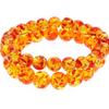 Women Charm Women's Natural 10MM Resin Amber Bangle Bead Round Bracelet Elastic