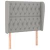 VidaXL Tête de lit avec oreilles Gris clair 93x23x118-128 cm Tissu3118274