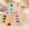 Children'S Early Education Digital Enlightenment Pairing Wooden Box Puzzle Digital Decomposition Cognitive Intellectual Development Toy
