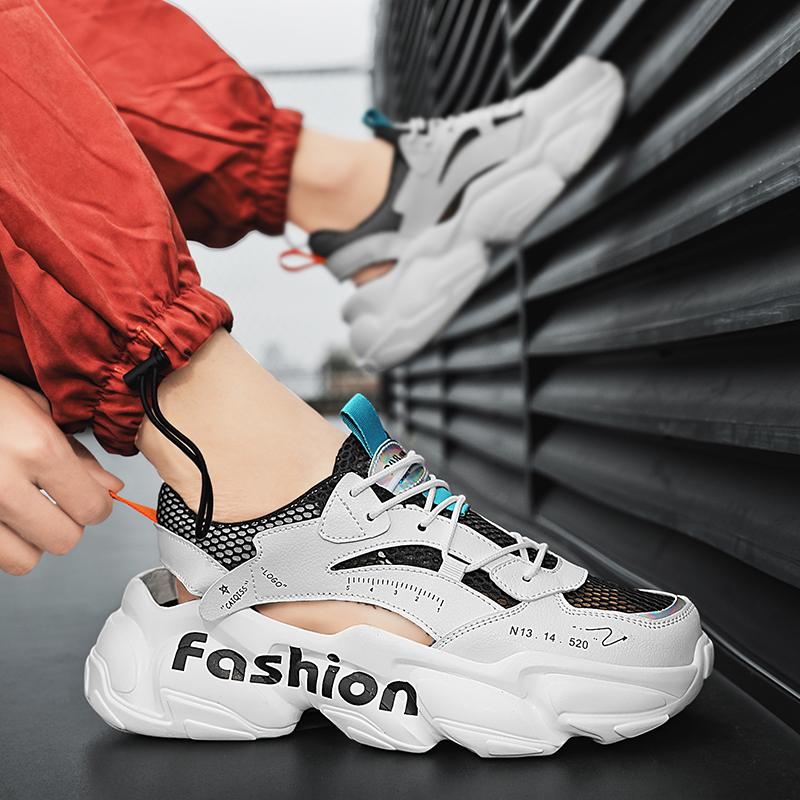 Men Sport Sandals Summer Women Beach Shoes White School Students Sneakers Couple Shoes Breathable Large Size