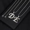 Simple And Stylish 26 English Letters Titanium Steel Necklace Men'S And Women'S Hip-Hop Versatile Diamond-Encrusted Sweater Chain