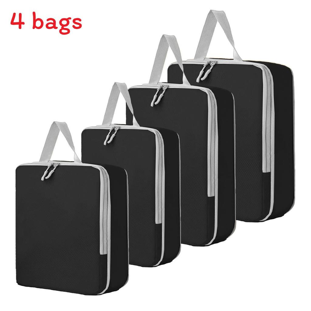 

Travel Storage Cubes Set With Polyester Material For Packing And Organization чёрный
