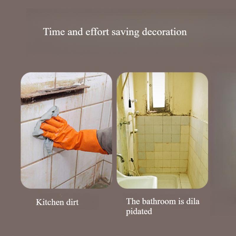 30*30cm Imitation Tile Self-adhesive Waterproof Moisture-proof Wall Sticker Bathroom Kitchen Wall Decoration