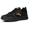 Anta Fabric Slip Resistant, Breathable, Lightweight Low top Running Shoes Men's Black Gold Sneakers 912525502F-4