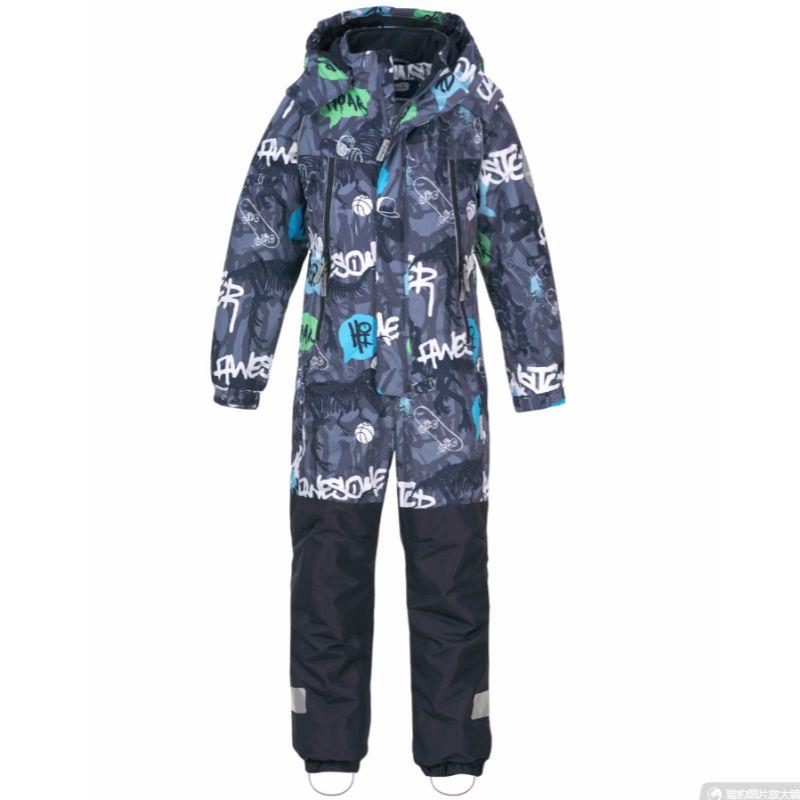 Exported to Northern Europe, Russia, Finland, Thin Cotton Windproof, Waterproof, Snowproof Children's One-Piece Ski Suit, Winter Model