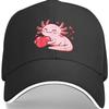 Cute Axolotl Heart Valentine Baseball Cap Unisex Polyester Adjustable Breathable Casual Sports Hat