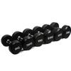 WeiBu Rubber-Coated Dumbbell Set with Triangular Rack