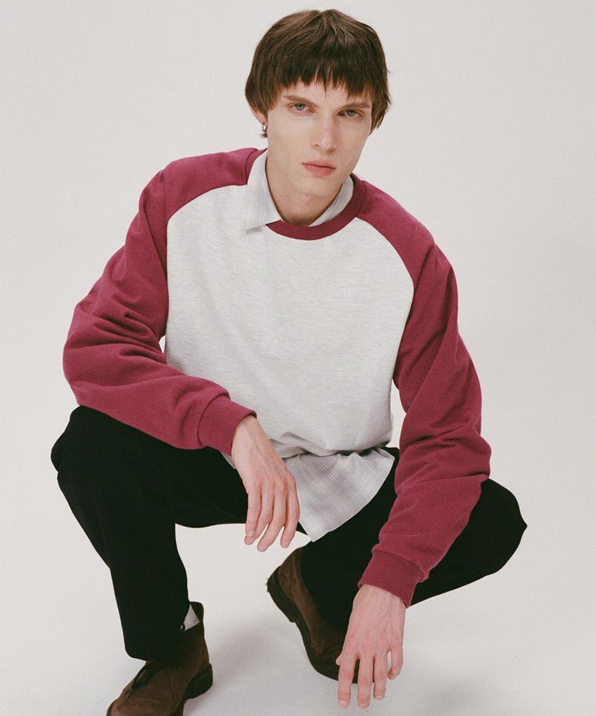 SHIRTER Brushed Reglan Sweatshirt (Burgundy)