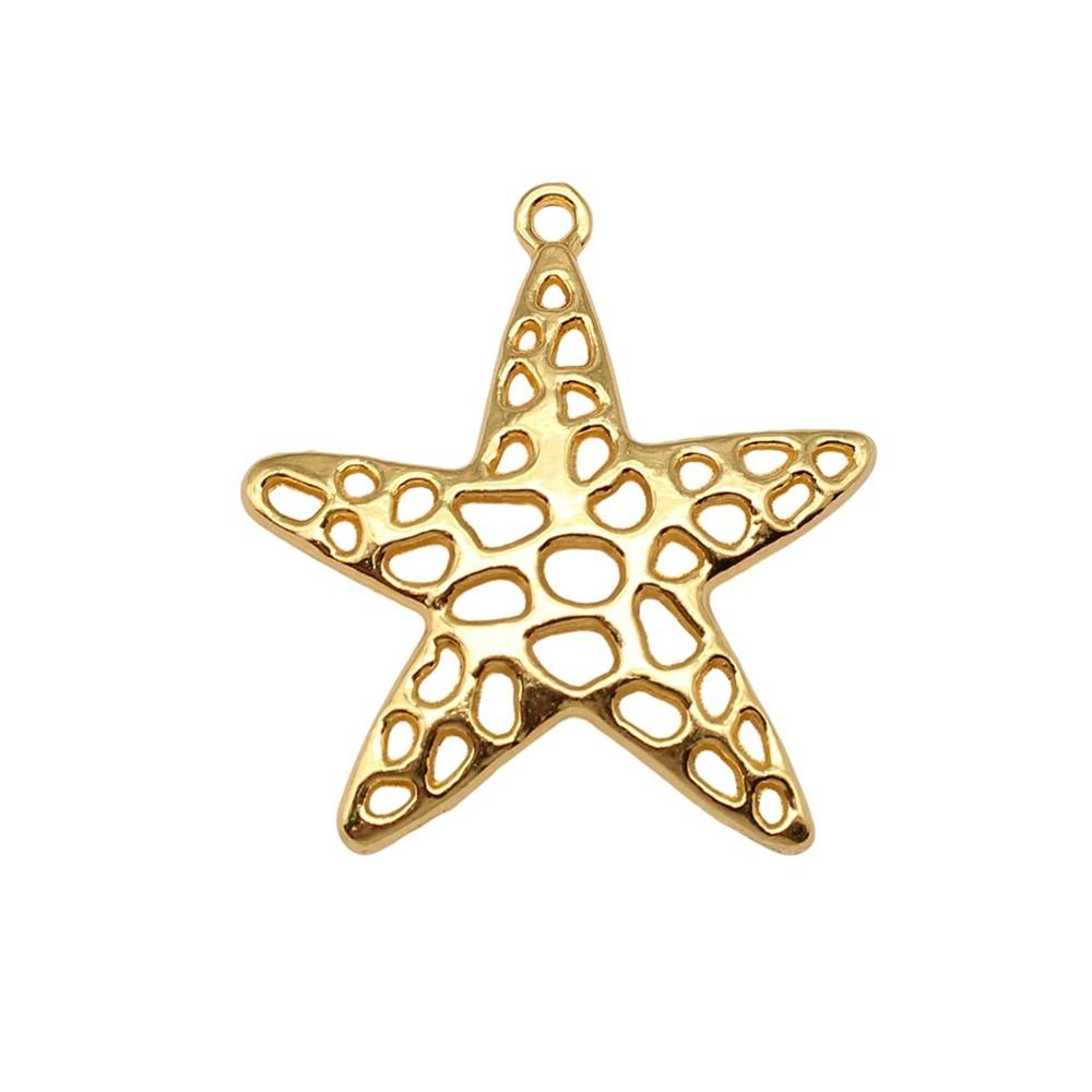 Starfish Charms Multi Color Metal Pendants For Beach Themed DIY Jewelry Accessories