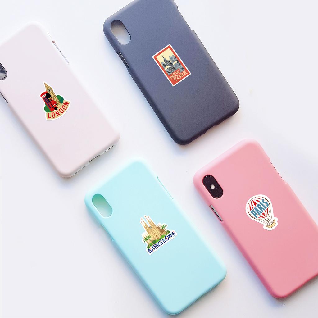 100 Travel Graffiti Stickers Suitcase Car Laptop Skateboard Mobile Phone Waterproof Decorative Stickers