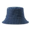 Hat Spring and Autumn Plaid Dome Denim Bucket Hat Fashion Street Trend Sunscreen Sunshade Basin Hat