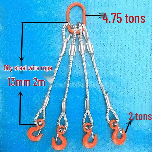 Wire Rope Sling Variants: Pressed Wire Rope, Lifting Hook, Two-Leg, Three-Leg, Four-Leg.