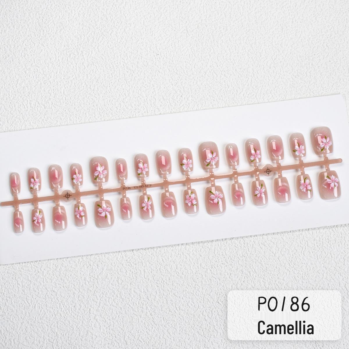 

P184-189 3D Floral Nail Art Stickers: Spring Cat Eye & French Crystal Diamond Design